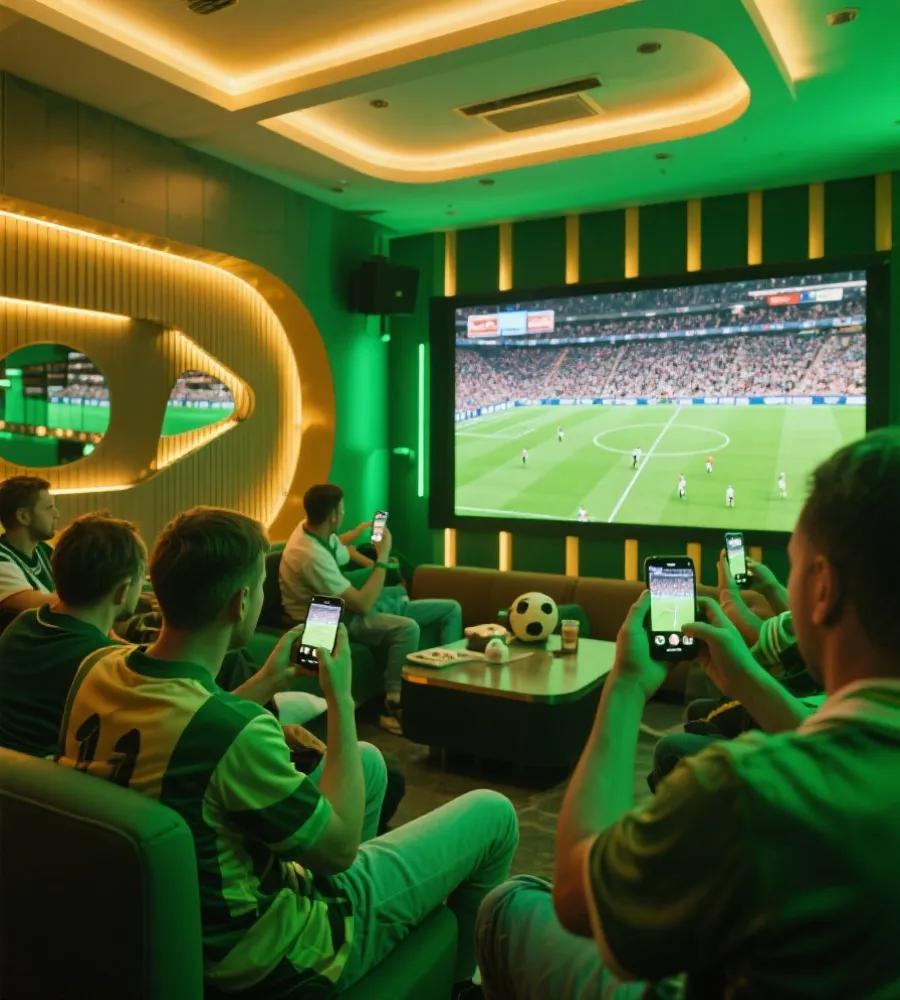 多裝置觀看足球直播場景